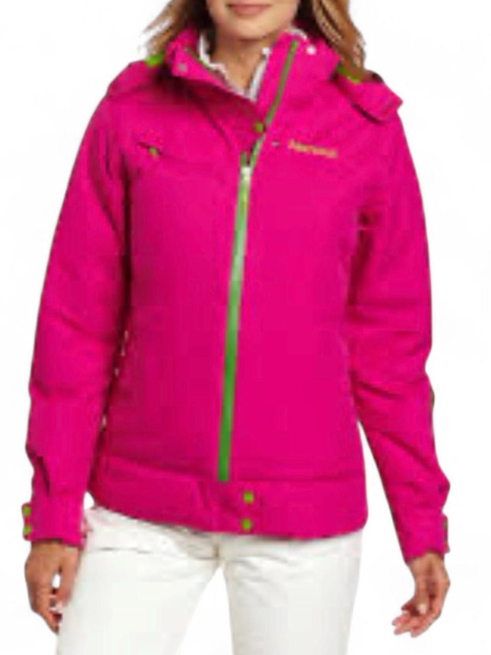 Marmot Sublette Women's Ski Jacket Small Magenta Pink Lime Green Waterproof Coat